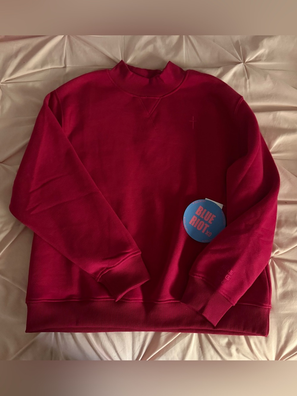 Red Blue Riot Viral Mockneck